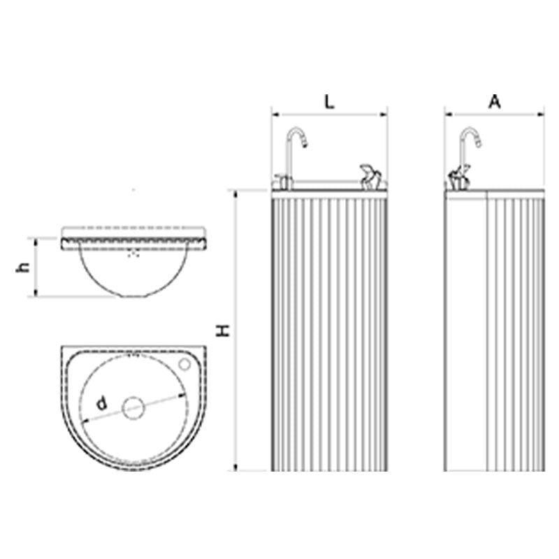 Bebedouro de Água Inox de Coluna