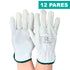 Luvas de Trabalho Tipo Chefe em Pele LV-02 (12 Pares)