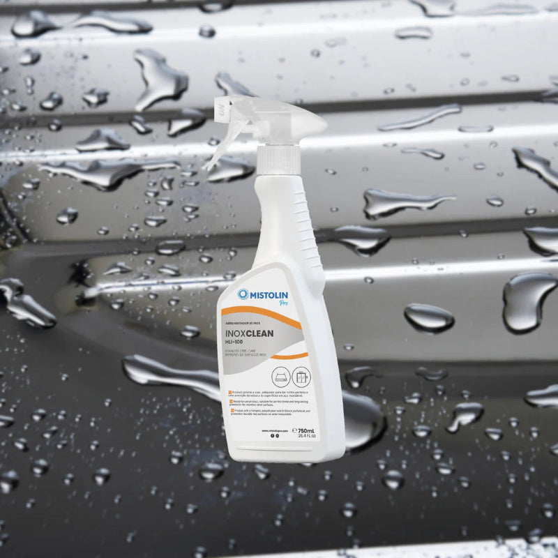 Abrilhantador de inox HLI-100 da Mistolin Profissional 0.75 Litros com Fundo
