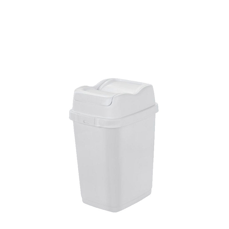 Balde do Lixo em Plástico EASY com Tampa Basculante - Branco