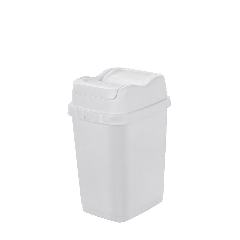 Balde do Lixo em Plástico EASY com Tampa Basculante - Branco