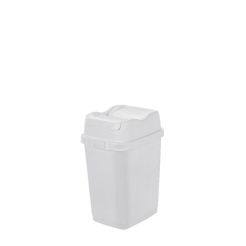 Balde do Lixo em Plástico EASY com Tampa Basculante - Branco