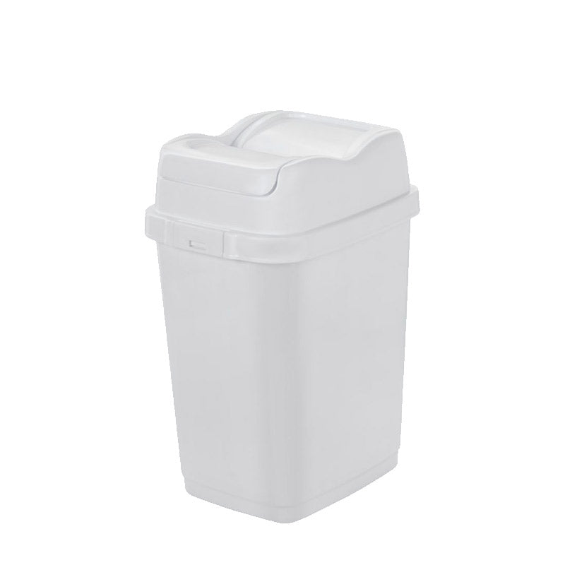 Balde do Lixo em Plástico EASY com Tampa Basculante - Branco