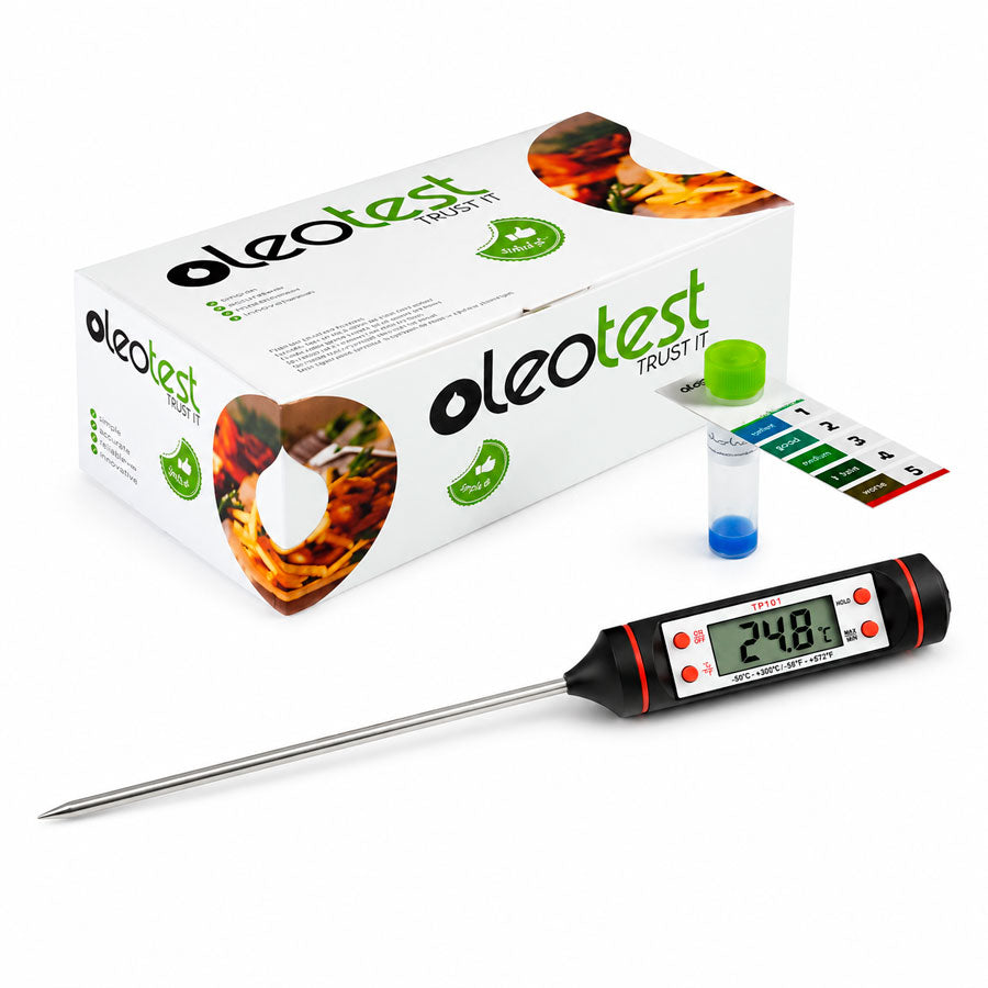 Caixa de 50 testes OleoTest + Termómetro Digital com sonda inox