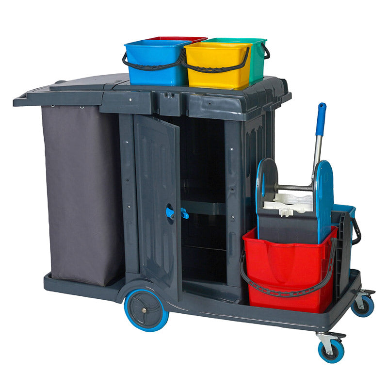 Carrinho de Limpeza Multifuncional com Armário HCD951