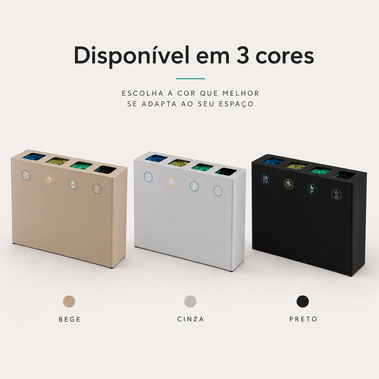 Ecoponto para Empresas Metálico Porto - 4 Separadores
