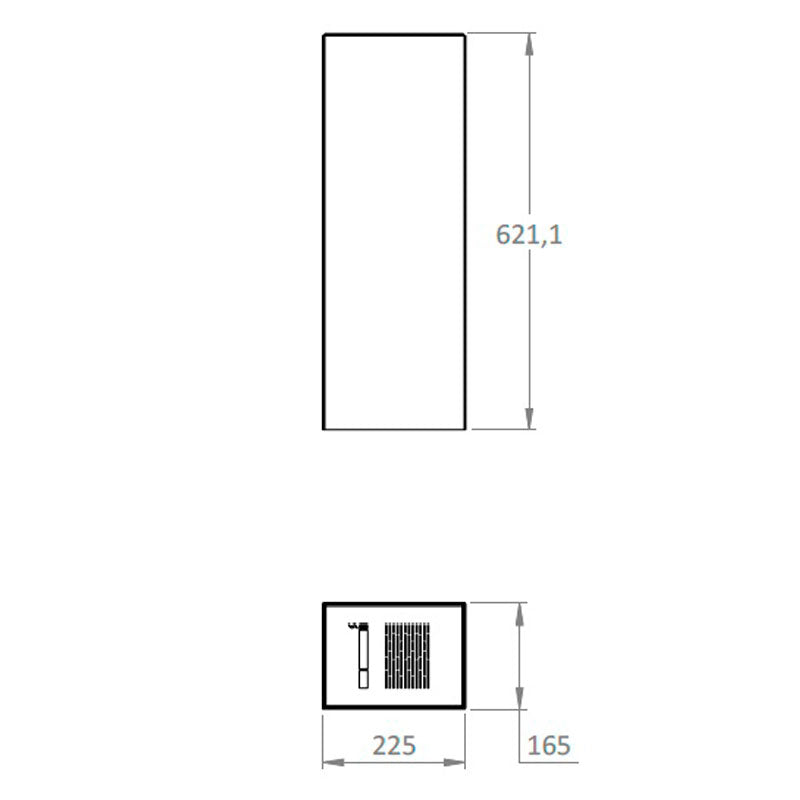 Cinzeiro de Exterior Retangular Portimão - 23 Litros