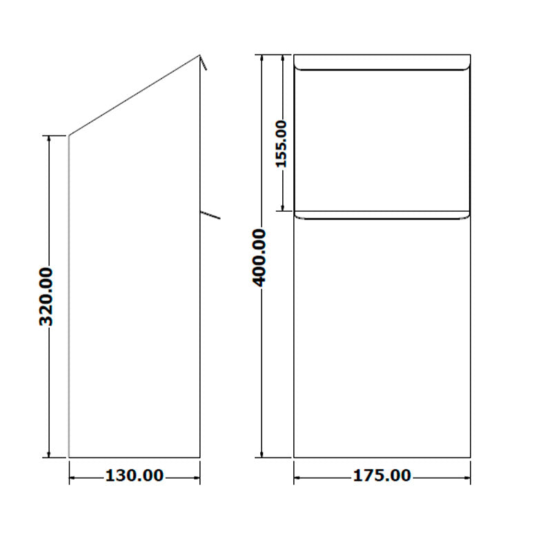 Cinzeiro de Parede Exterior em Inox - 4 Litros