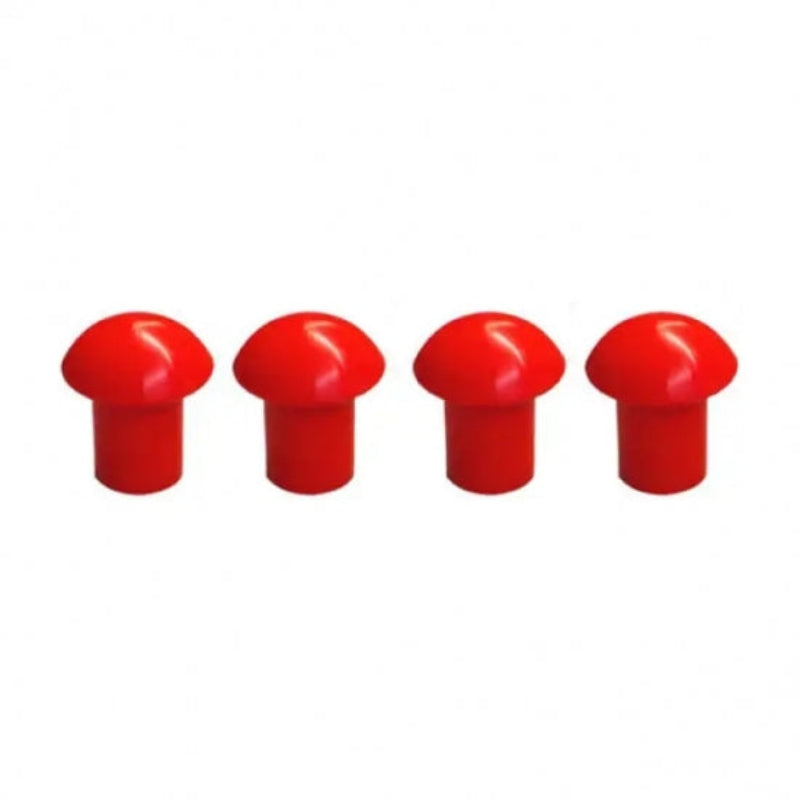 Cogumelos de Proteção em Plástico Vermelho - 100 Unidades