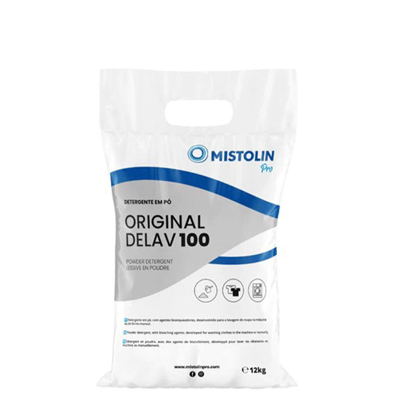 Detergente Roupa em Pó DELAV 100 Mistolin Pro - 12 Kg