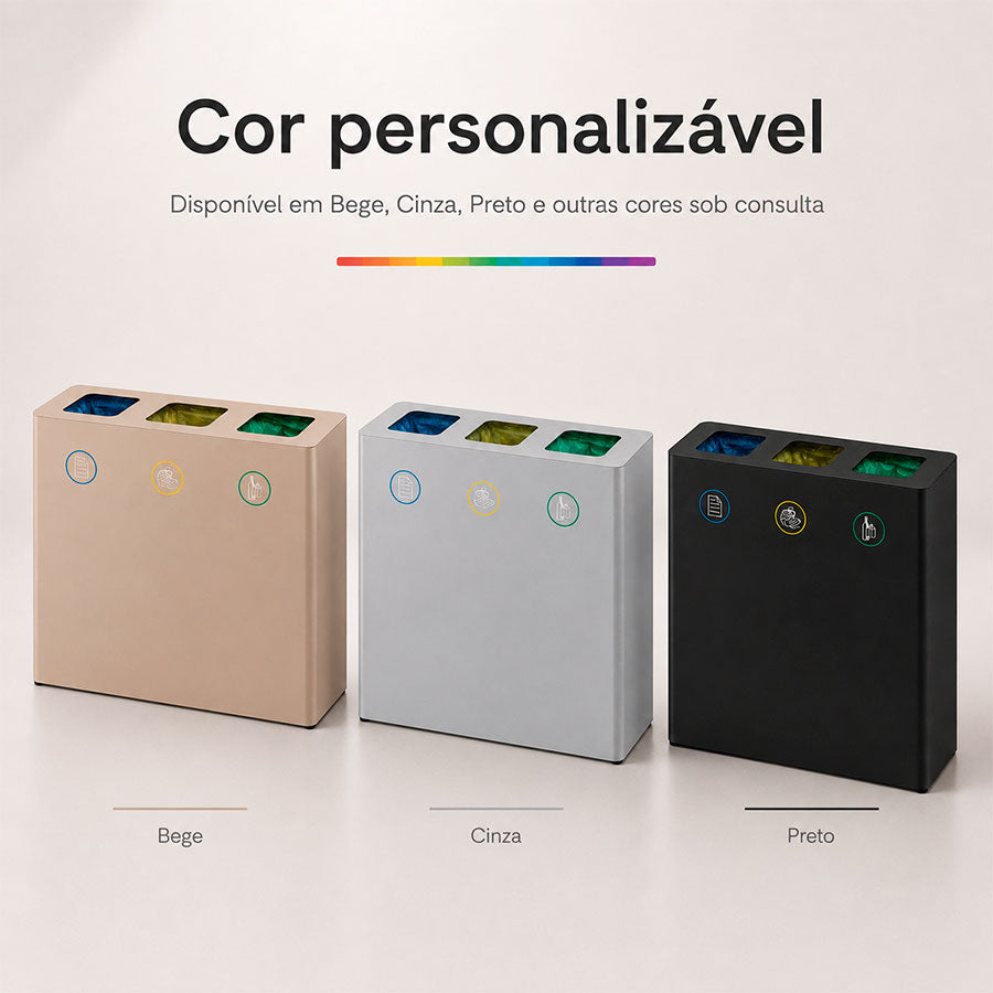 Ecoponto para Empresas Metálico Porto - 3 Separadores