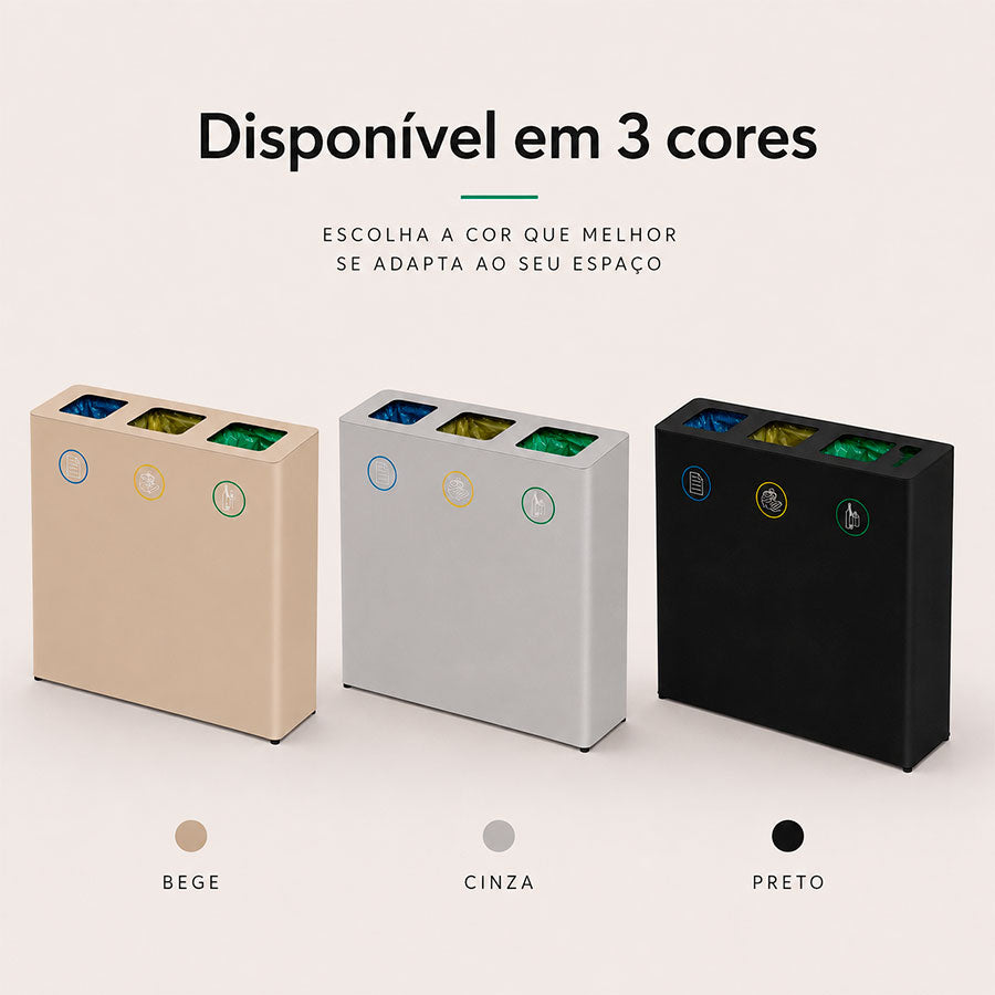 Ecoponto para Empresas Metálico Porto - 3 Separadores