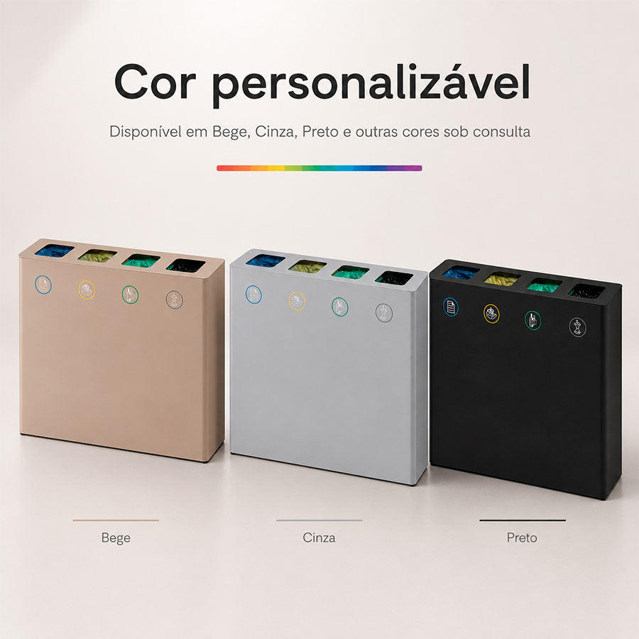 Ecoponto para Empresas Metálico Porto - 4 Separadores