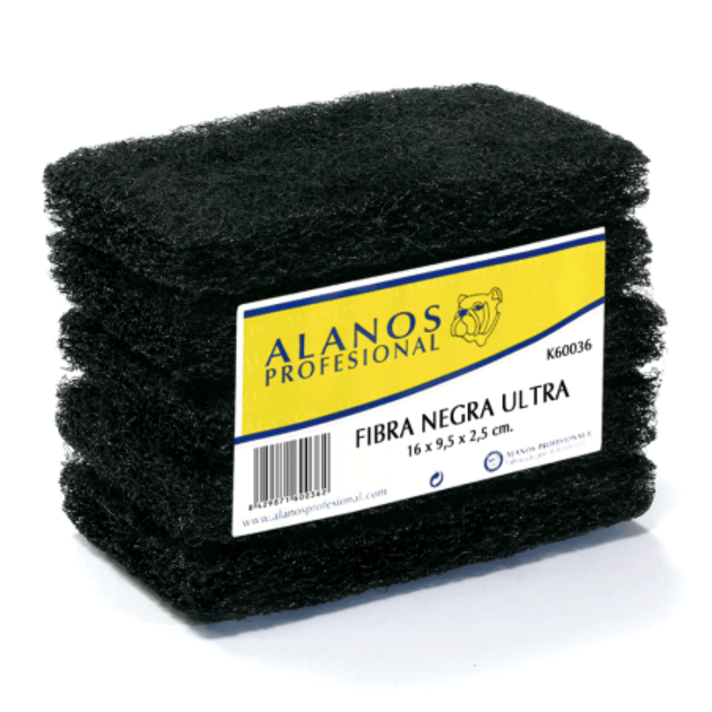 Esfregão Preto Ultra 16x9,5 cm - 5 Esfregões