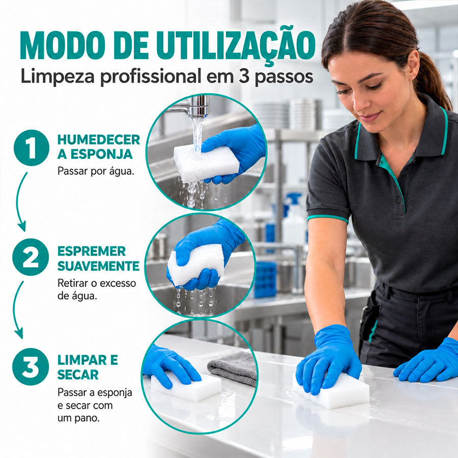 Esponja de Melamina Purtec - 12 Esponjas