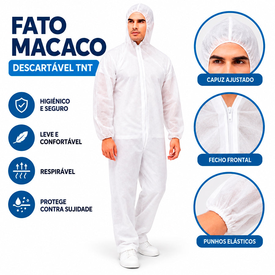 Fato Macaco Descartável TNT