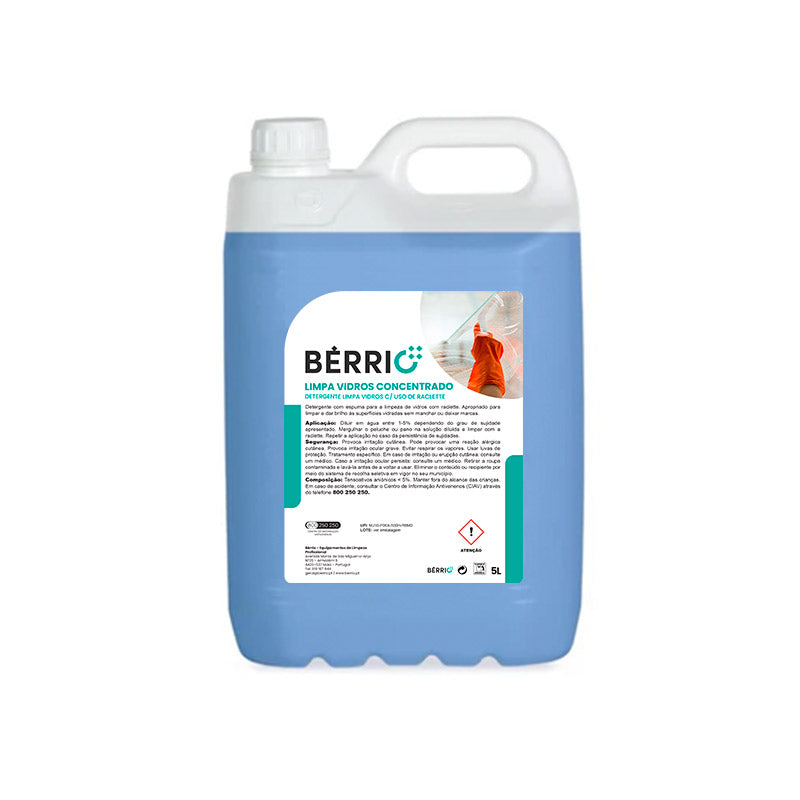 Limpa Vidros Concentrado Fast Glass Bérrio - 5 Litros