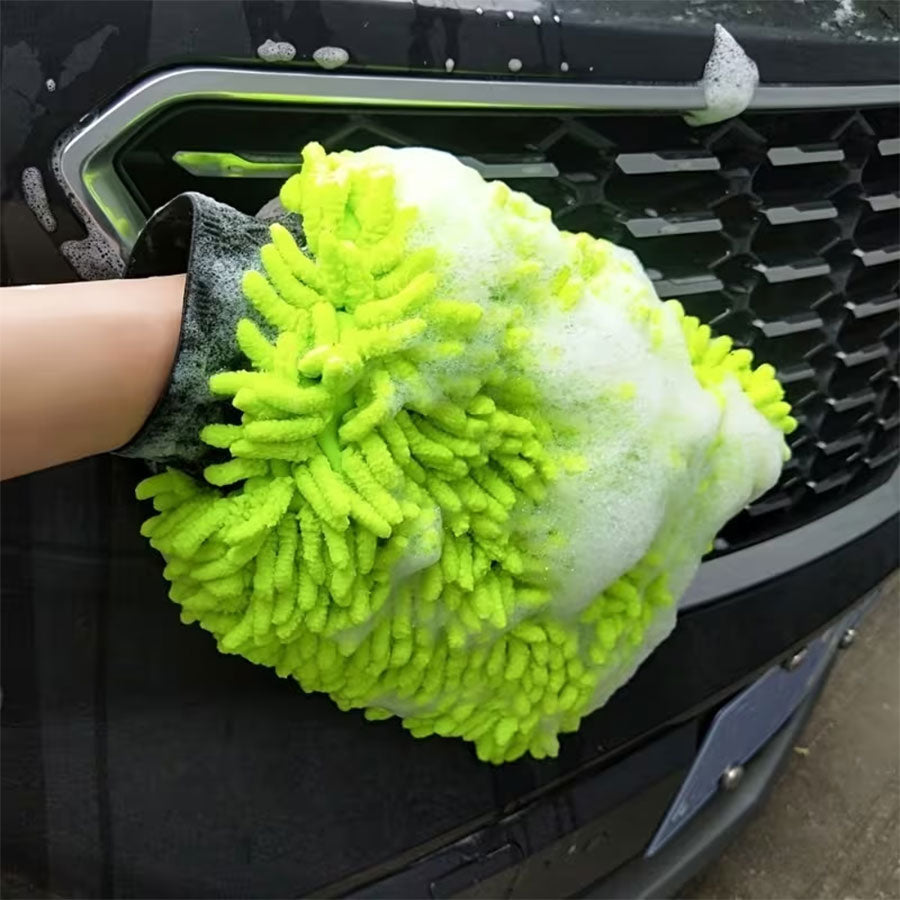 Luva de Lavagem Microfibra Chenille Purtec