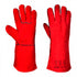 Luvas Soldador em Crute Vermelho com Forro LV-08 (1 Par)