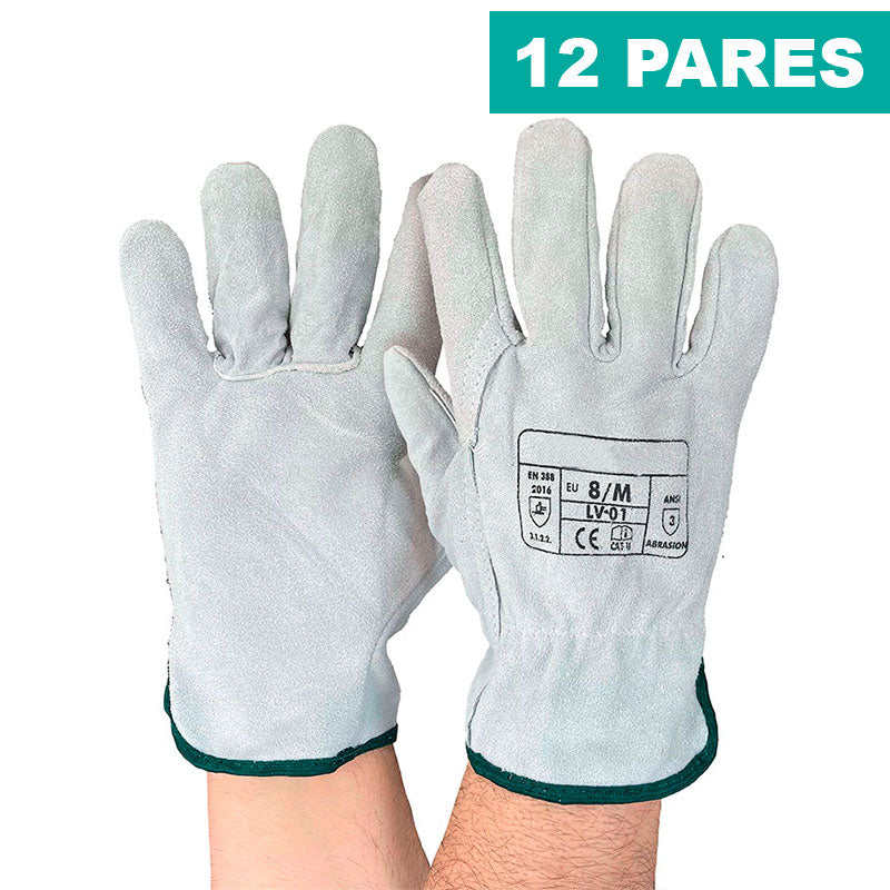 Luvas de Trabalho Tipo Chefe em Crute LV-01 (12 Pares)