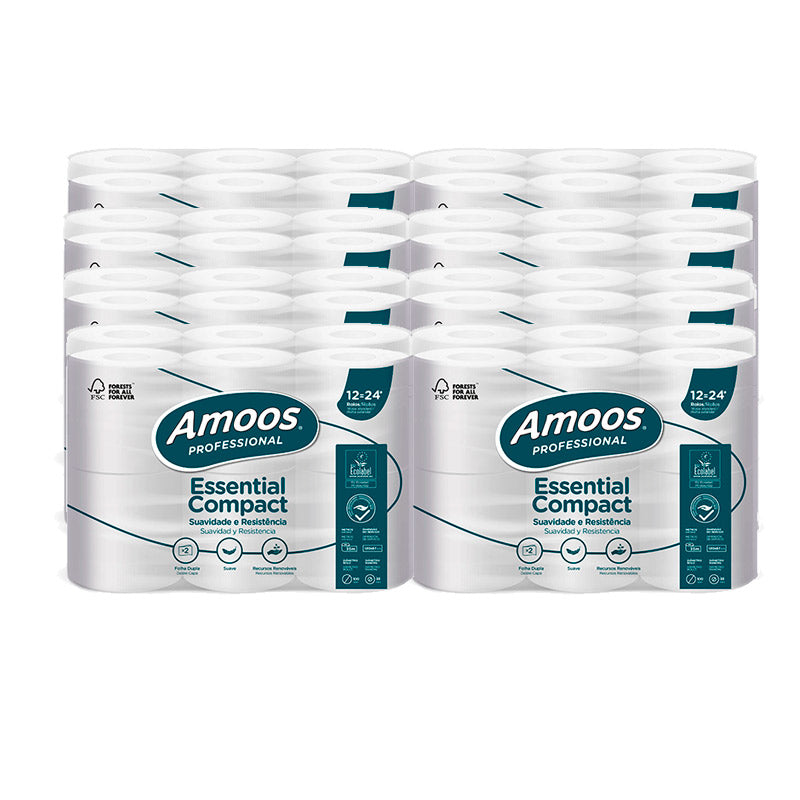 Papel Higiénico Doméstico Amoos Essential Confort 35 Metros