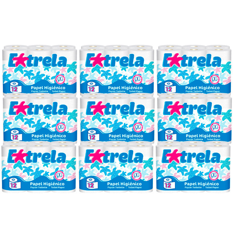 Papel Higiénico Doméstico Amoos Estrela 12 Metros