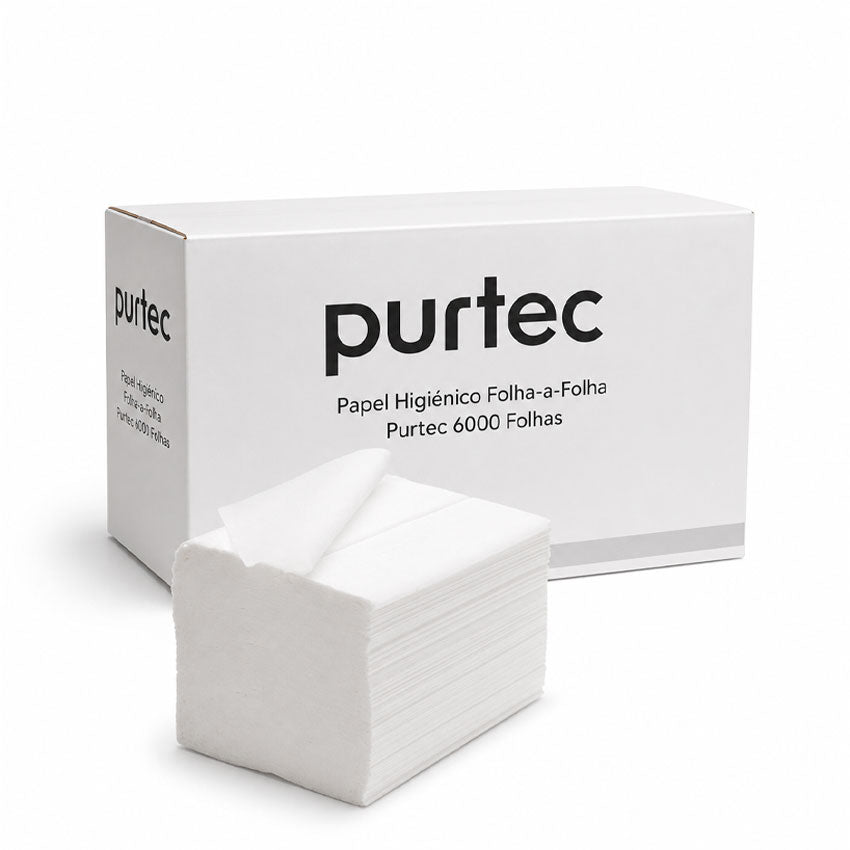 Papel Higiénico Folha a Folha Purtec - 6000 Folhas