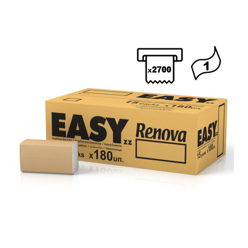 Papel Toalhas de Mãos Zig Zag Renova Easy - 2700 Toalhas