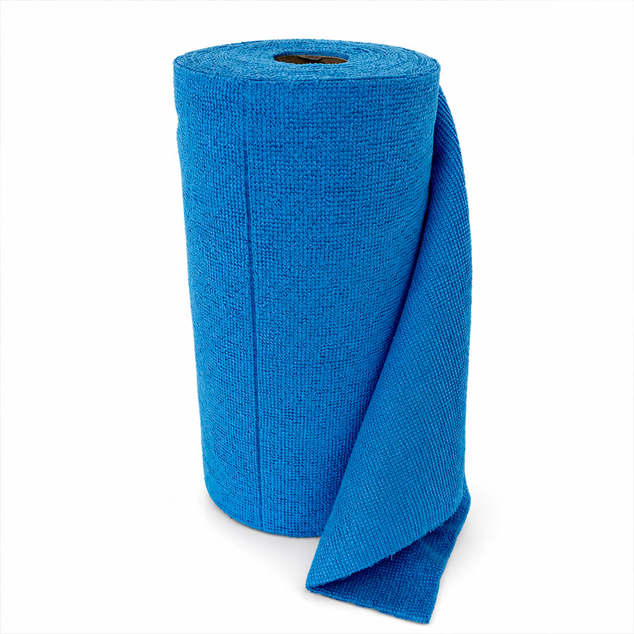 Rolo Panos Microfibra (Sem Costura) Azul - 75 Panos