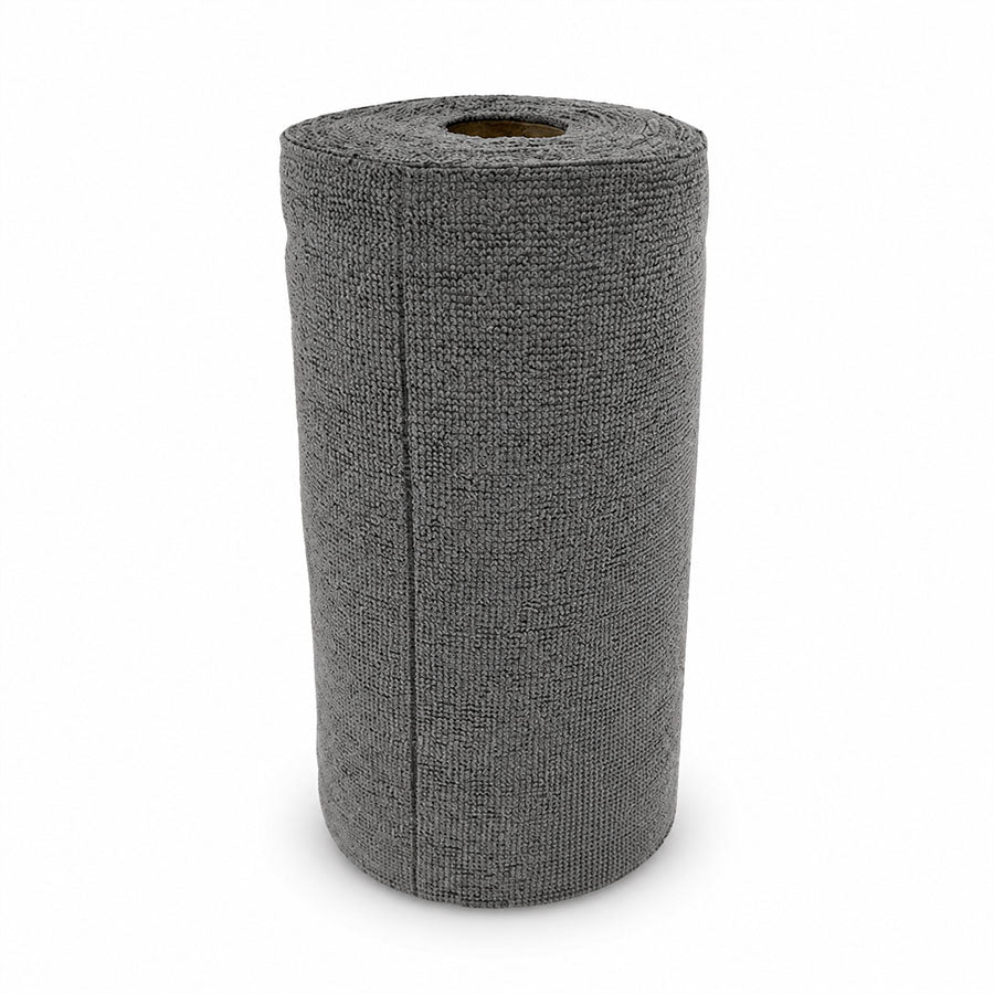Rolo Panos Microfibra (Sem Costura) Cinza - 75 Panos