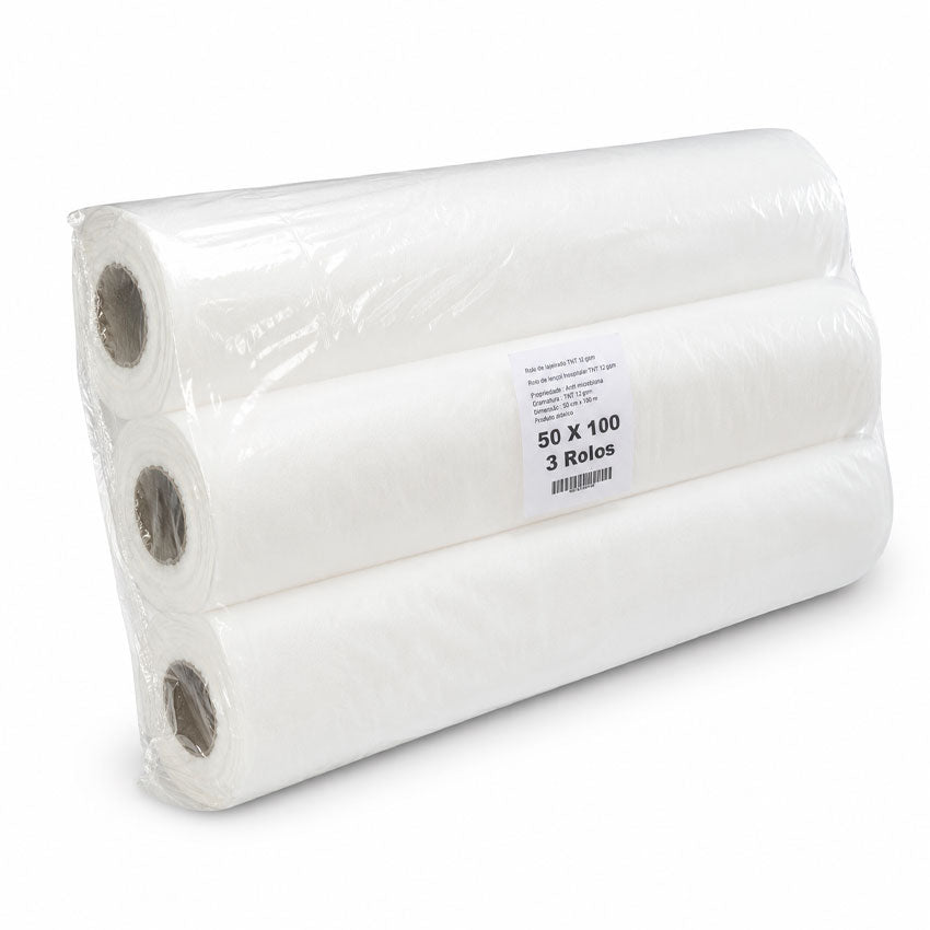 Rolo Papel Marquesa TNT Purtec - 50cm x 100 Metros (Pack 3 Rolos)