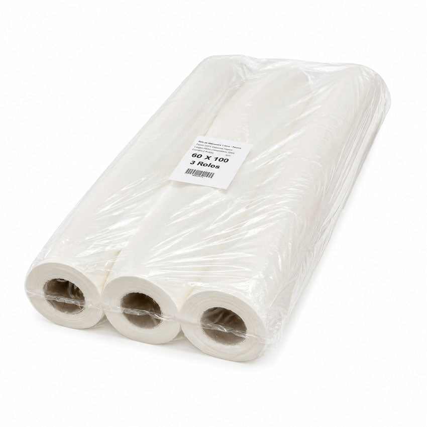 Rolo Papel Marquesa Tissue Purtec - 60cm x 100 Metros (Pack 3 Rolos)