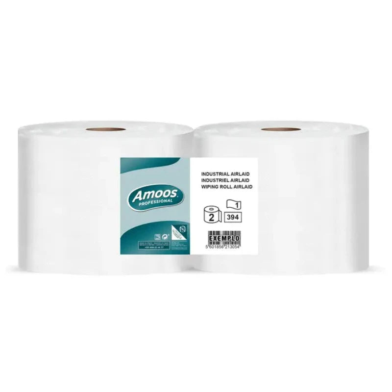Rolo Bobine de Papel Industrial TNT Airlaid Amoos - 130 Metros