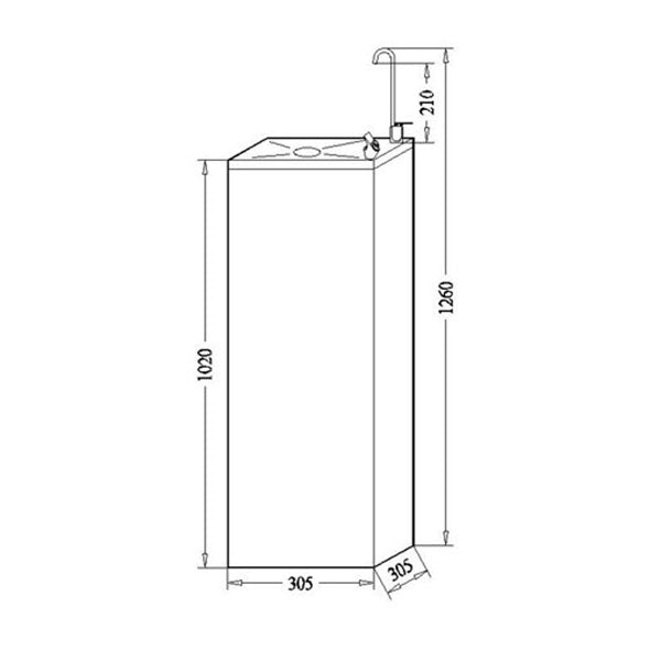 Bebedouro Bérrio com Refrigeração - 18 litros/min medidas