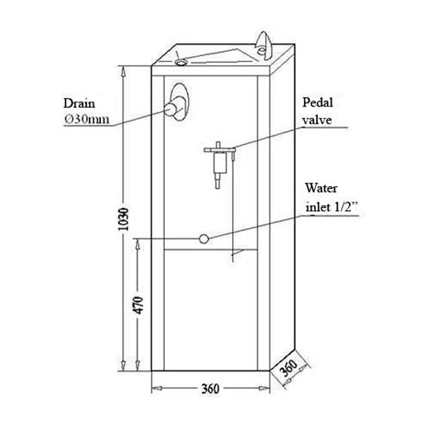 Bebedouro em Inox com Pedal