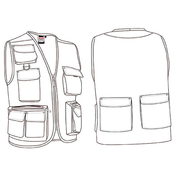 Colete de Trabalho Multibolsos Safari Bérrio