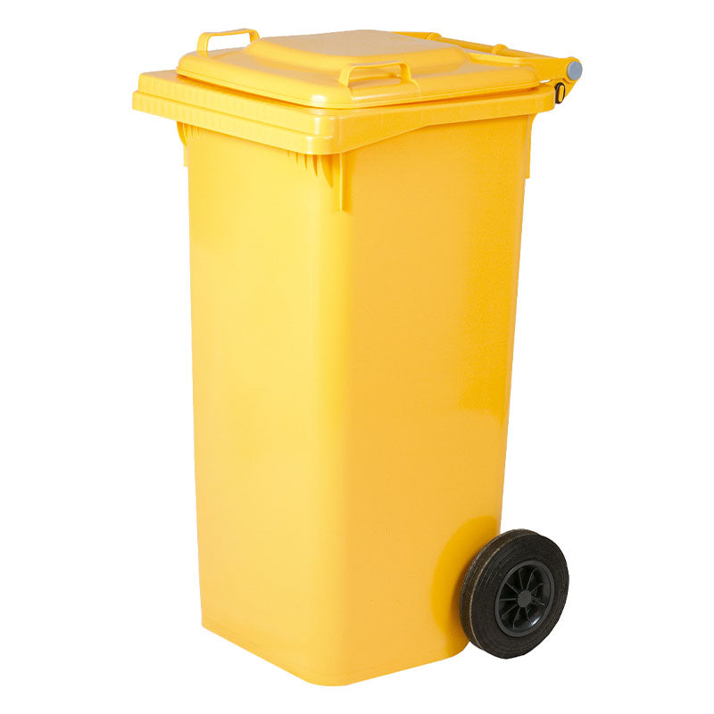 Contentor do Lixo 120 Litros de cor amarelo