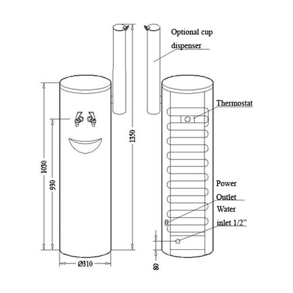 Dispensador de Água Manual Medidas