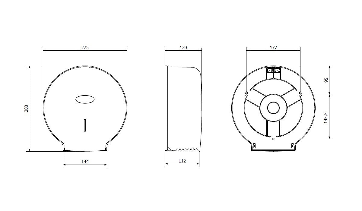 Dispensador de Papel de Higiénico Smart - Branco