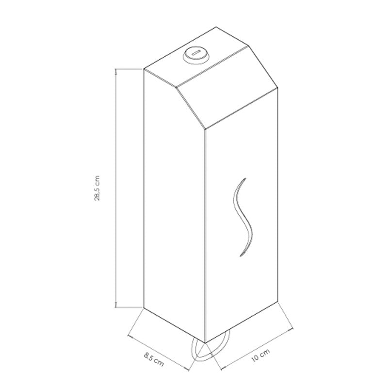 Dispensador de Sabonete Líquido Vertical Metálico Preto Bérrio 1000 ml