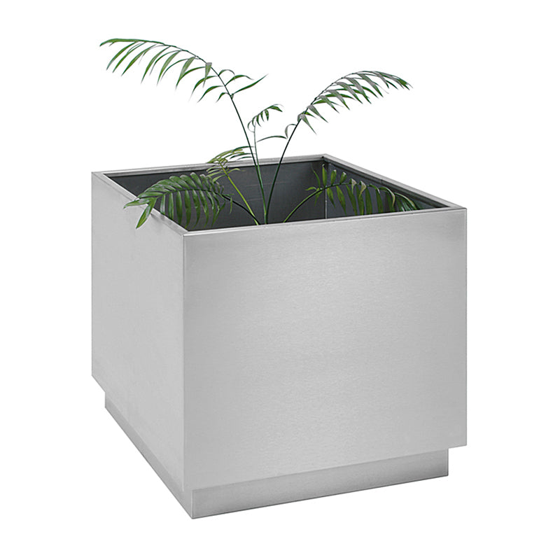 Floreira Grande de Exterior Quadrada em Inox XL - 49x49 cm