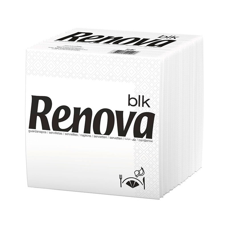 Guardanapos de Papel Renova BLK Folha Dupla 33x33 cm maço com 100 guardanapos