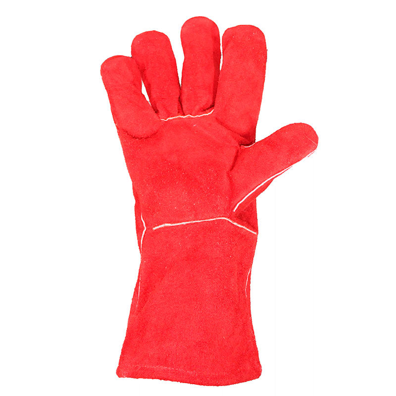 Luvas Soldador em Crute Vermelho com Forro LV-08 (1 Par)