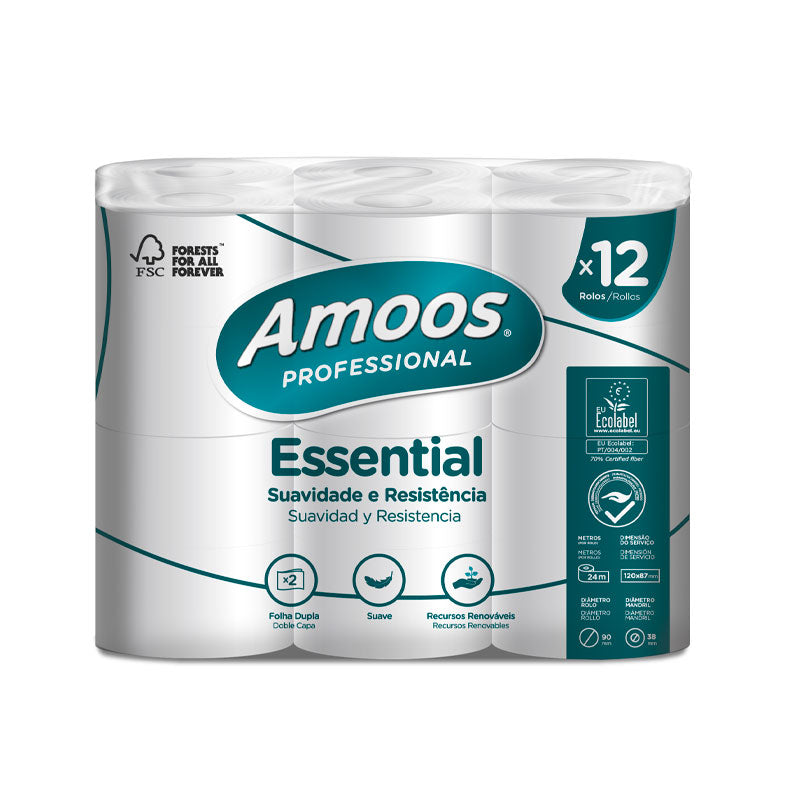 Papel Higiénico Doméstico Amoos Essential 24 Metros