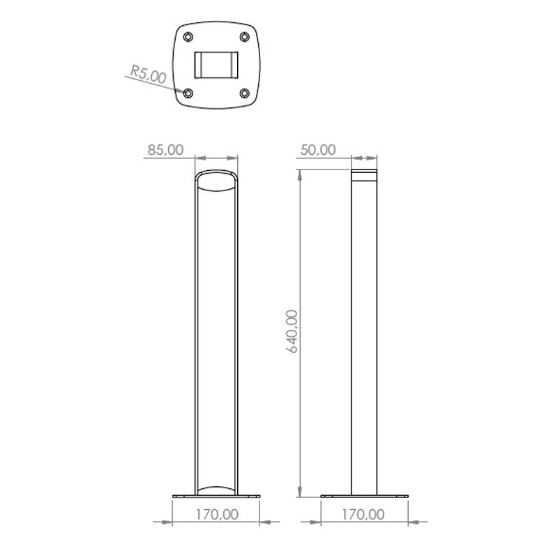 Pilarete de Segurança Metálico Fixo - Fixar